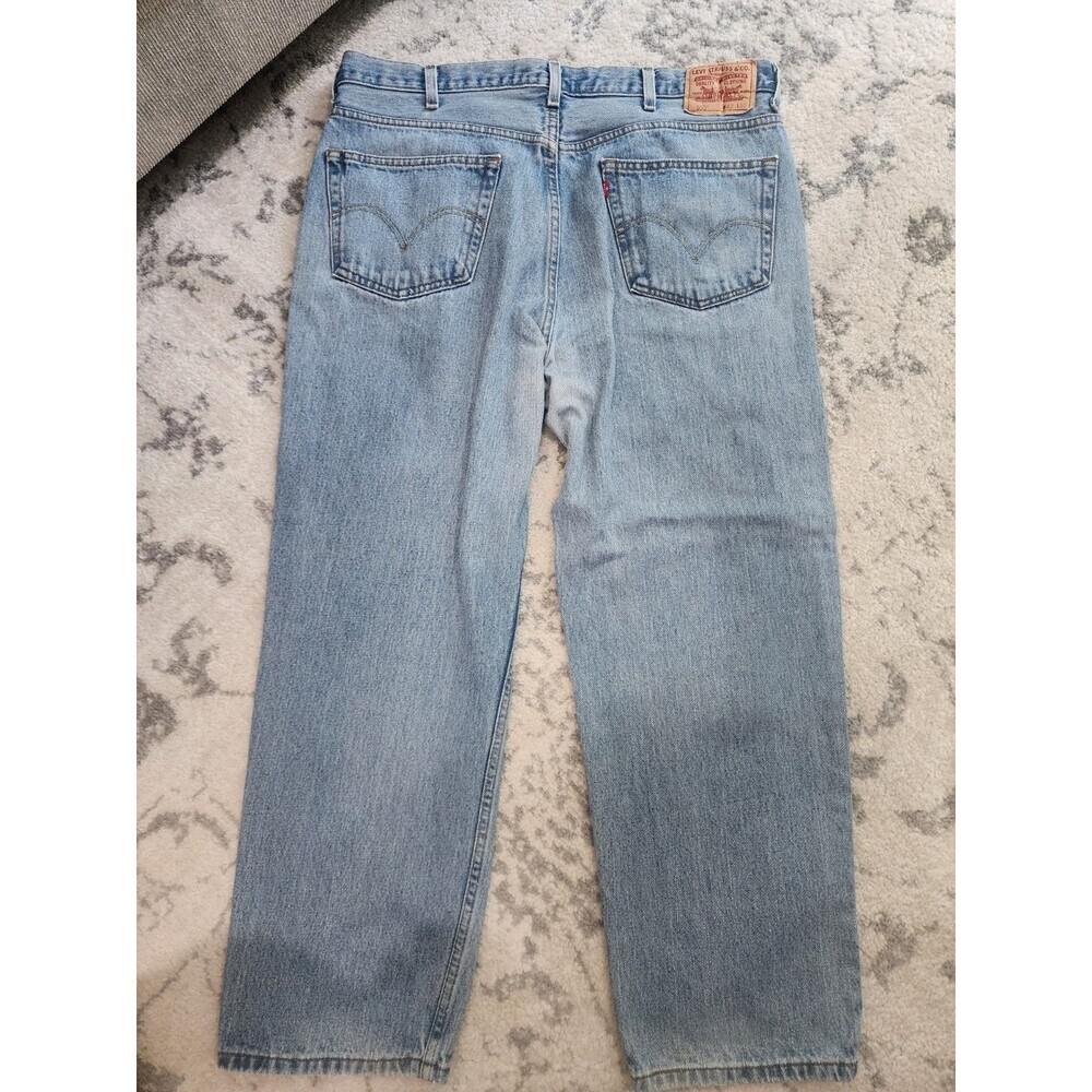 Levi's 550 Relaxed Fit Jeans Mens Size 42x30 Light Wash Denim Blue - Picture 8 of 10